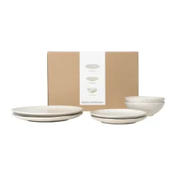 Table Settings & Starter Sets^Broste Copenhagen Nordic Vanilla dinner set for two, 6 pieces Beige