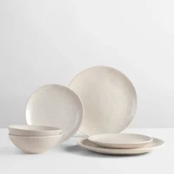 Table Settings & Starter Sets^Broste Copenhagen Nordic Vanilla dinner set for two, 6 pieces Beige