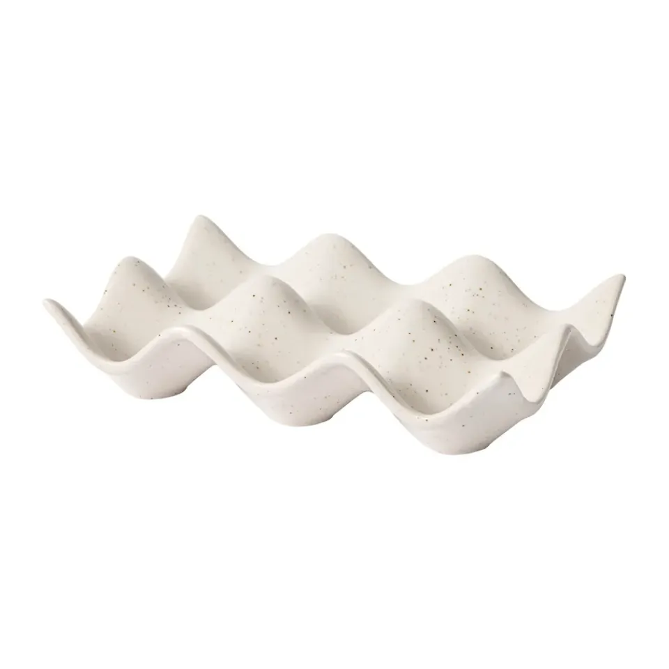 Trays^Broste Copenhagen Nordic Vanilla egg carton, 10x15 cm White