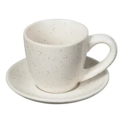 Glögg & Mulled Wine Mugs|Espresso Cups^Broste Copenhagen Nordic Vanilla espresso cup with saucer 5 cl, Cream BeigeWhite