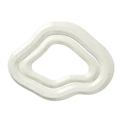 Trivets^Broste Copenhagen Nordic Vanilla pot stand, 19x25 cm White
