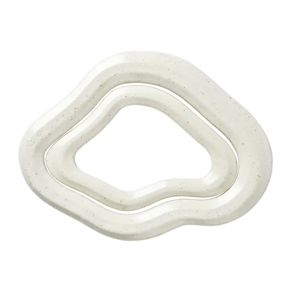 Trivets^Broste Copenhagen Nordic Vanilla pot stand, 19x25 cm White