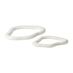 Trivets^Broste Copenhagen Nordic Vanilla pot stand, 19x25 cm White