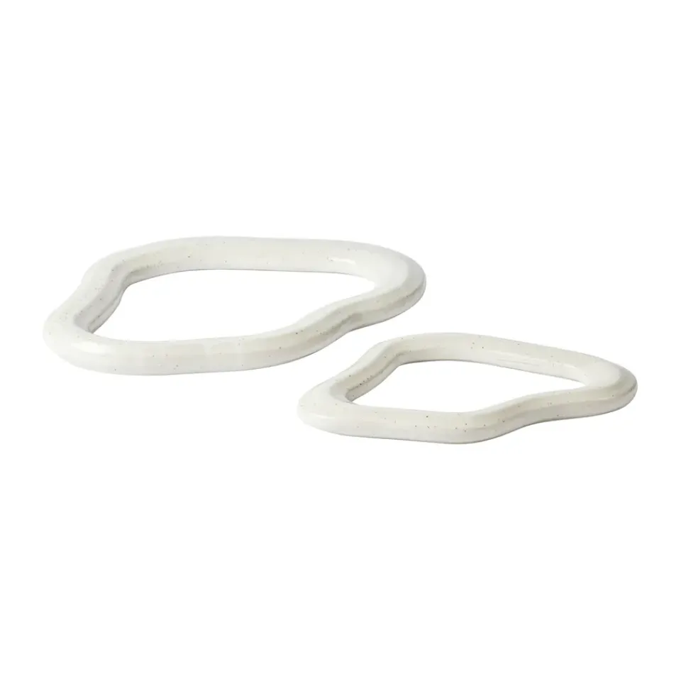Trivets^Broste Copenhagen Nordic Vanilla pot stand, 19x25 cm White