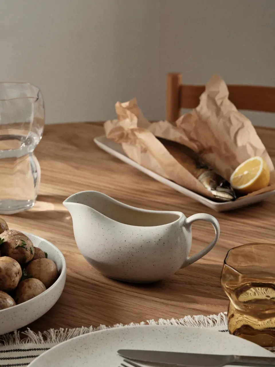 Sauce & Gravy Boats^Broste Copenhagen Nordic Vanilla sauce bowl 9x18 cm, 40 cl White