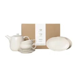 New Broste Copenhagen Nordic Vanilla tea service for two, 5 pieces Beige