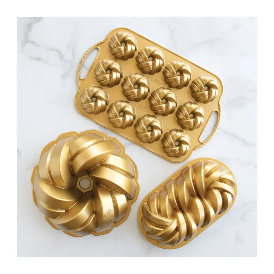 Bread Tins^Nordic Ware Braided bread tin 1,4 L, Gold Gold-coloured
