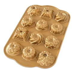 Cookie/Biscuit Cutters & Cake Tins^Nordic Ware bundt charms form, 0.28 L Gold-coloured