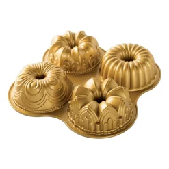 Online Nordic Ware bundt quartet baking tin, 2,1 L Gold-coloured