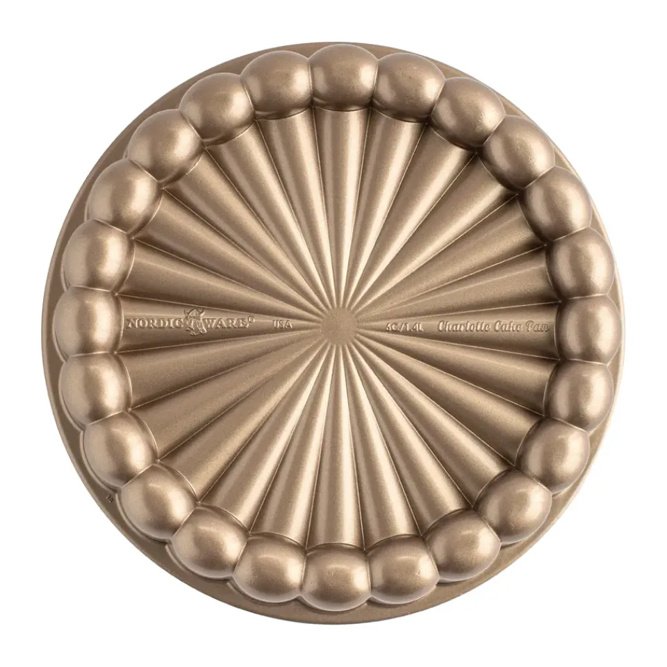 Cookie/Biscuit Cutters & Cake Tins^Nordic Ware Charlotte form, 1.4 L Gold-coloured
