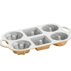 Clearance Nordic Ware geo bundtlette form, 0.8 L Gold-coloured