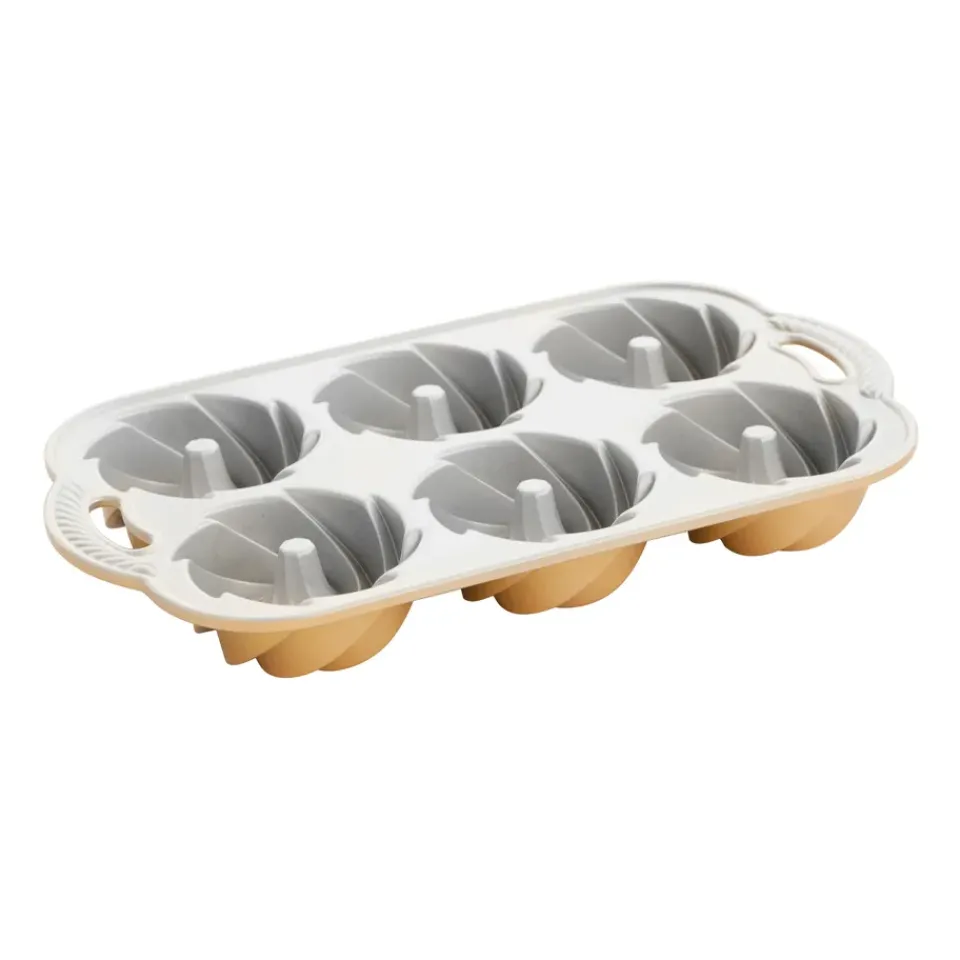 Cookie/Biscuit Cutters & Cake Tins^Nordic Ware heritage bundtlette baking tin gold, 0.9 L Gold-coloured