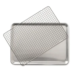 Other Kitchen Utensils^Nordic Ware naturals baking sheet with grill, 32.7x45.4 cm Silver-coloured