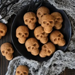 Nordic Ware Skull Bites baking tin, Bronze Brown