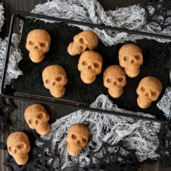 Nordic Ware Skull Bites baking tin, Bronze Brown