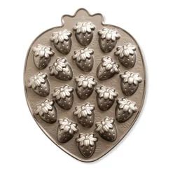Cookie/Biscuit Cutters & Cake Tins^Nordic Ware strawberry bites form, 0.4 L Silver-coloured