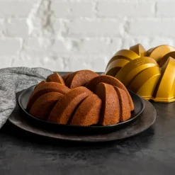 Nordic Ware 75th anniversary braided bundt baking tin, 2.4 L Gold-coloured