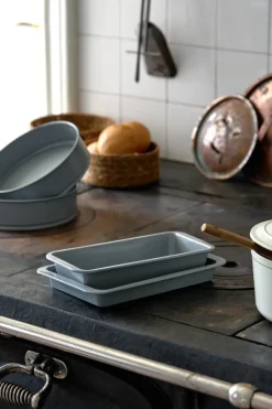 Cookie/Biscuit Cutters & Cake Tins^Nordwik baking pan ceramic non-stick silver 32 cm, 31.5x20 cm Silver-coloured