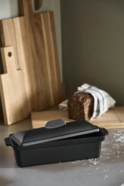 Bread Tins^Nordwik bread pan with lid 34 cm, Cast iron Black