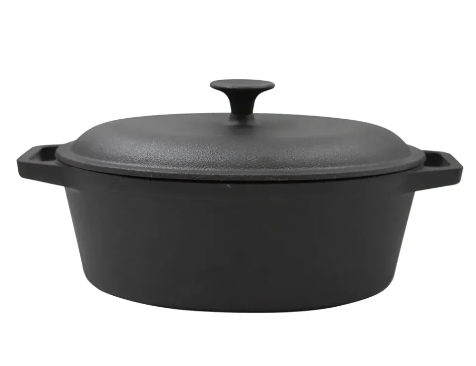 Hot Nordwik cast iron casserole oval 4 l, Black