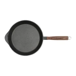 Cast Iron Pans|Frying Pans & Skillets^Nordwik cast iron frying pan with wooden handle, 28 cm Black