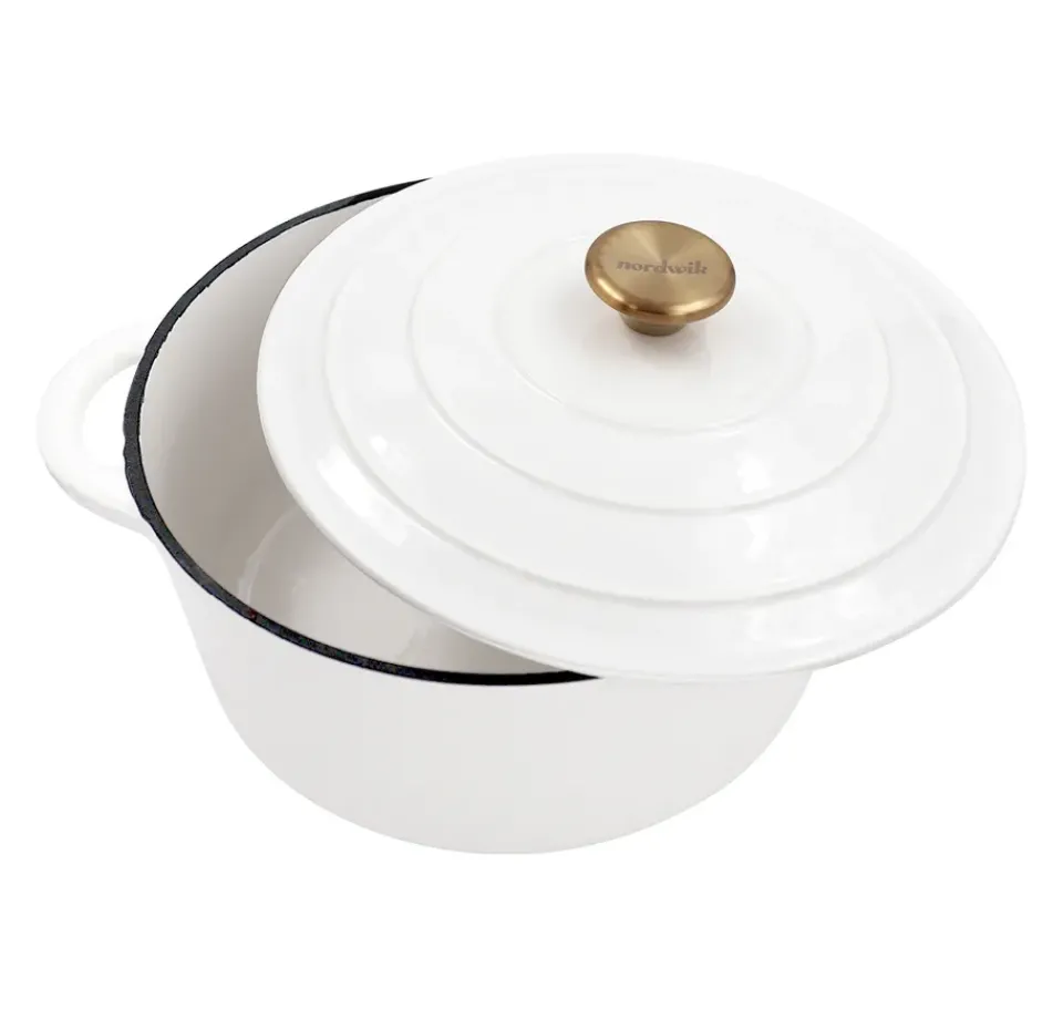 Sale Nordwik cast iron pot 5 L, White