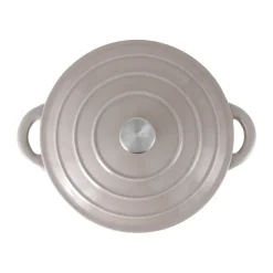 Clearance Nordwik cast iron pot round 5 l, Taupe Brown