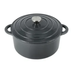 Cast Iron Casserole Pots|Cooking Pots & Casserole Dishes^Nordwik cast iron pot round 5 l, Grey