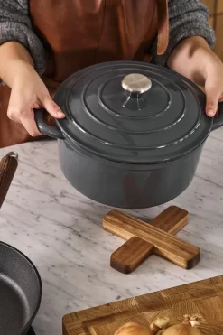 Cast Iron Casserole Pots|Cooking Pots & Casserole Dishes^Nordwik cast iron pot round 5 l, Grey