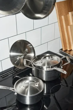 Saucepan Sets|Saucepans^Nordwik cookware set 3-ply 3 pieces, 1.5 L, 2 L, 3 L Silver-coloured
