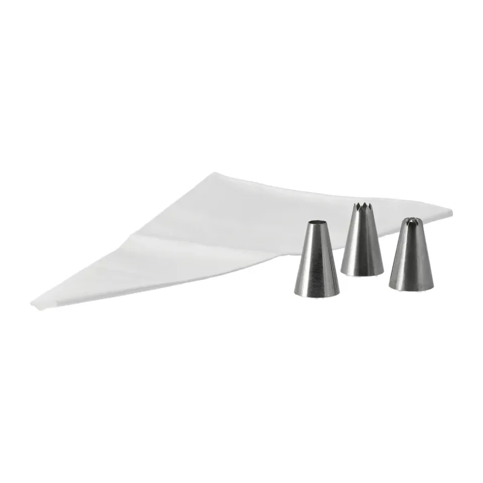 Outlet Nordwik decoration set piping bag, 5-piece White