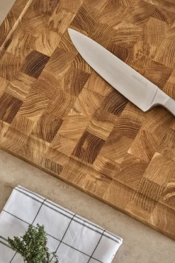 Hot Nordwik end-grain cutting board with juice groove 36x46 cm, Oak Brown