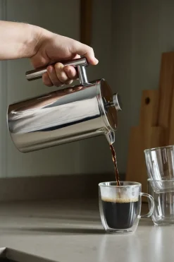 Coffee Presses & Makers^Nordwik french press double-walled 1 l, 8 cups Silver-coloured