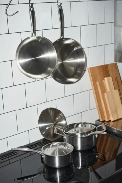 Saucepan Sets|Frying Pans & Skillets^Nordwik frying pan 3-ply stainless steel, 28 cm Silver-coloured