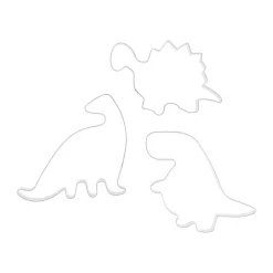 Cookie/Biscuit Cutters & Cake Tins^Nordwik gingerbread cutter dinosaur 3 piece set, Stainless steel Silver-coloured