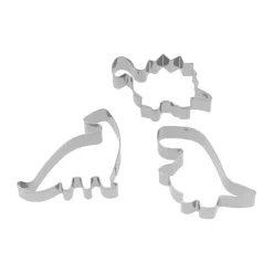Cookie/Biscuit Cutters & Cake Tins^Nordwik gingerbread cutter dinosaur 3 piece set, Stainless steel Silver-coloured