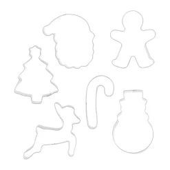 Cookie/Biscuit Cutters & Cake Tins^Nordwik gingerbread cutter christmas 6 pieces, Stainless steel Silver-coloured
