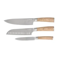 Hot Nordwik knife set 3 piece, Pakka wood Brown
