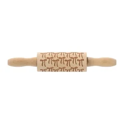 Rolling Pins^Nordwik rolling pin wood for children, Rosette Brown