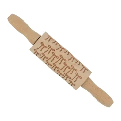 Rolling Pins^Nordwik rolling pin wood for children, Rosette Brown