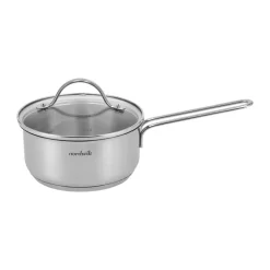 Saucepans^Nordwik saucepan with glass lid 1.3 liter, Stainless steel Silver-coloured