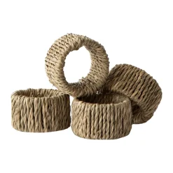 Hot Tell Me More Nori napkin ring 4-pack, Natural Beige