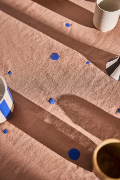 Tablecloths^OYOY Nori tablecloth 140x200 cm, Terracotta-optic blue BrownBlue