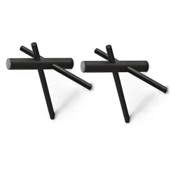 Clothes Racks, Coat Stands & Hangers|Clothes Racks, Coat Stands & Hangers^Normann Copenhagen Normann Sticks hanger, 2-pack Black