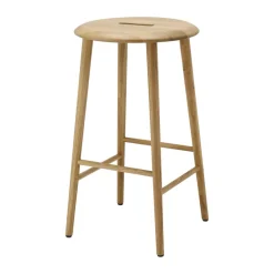 1898 Norrabo barstool 65 cm, Natural lacquered oak Brown