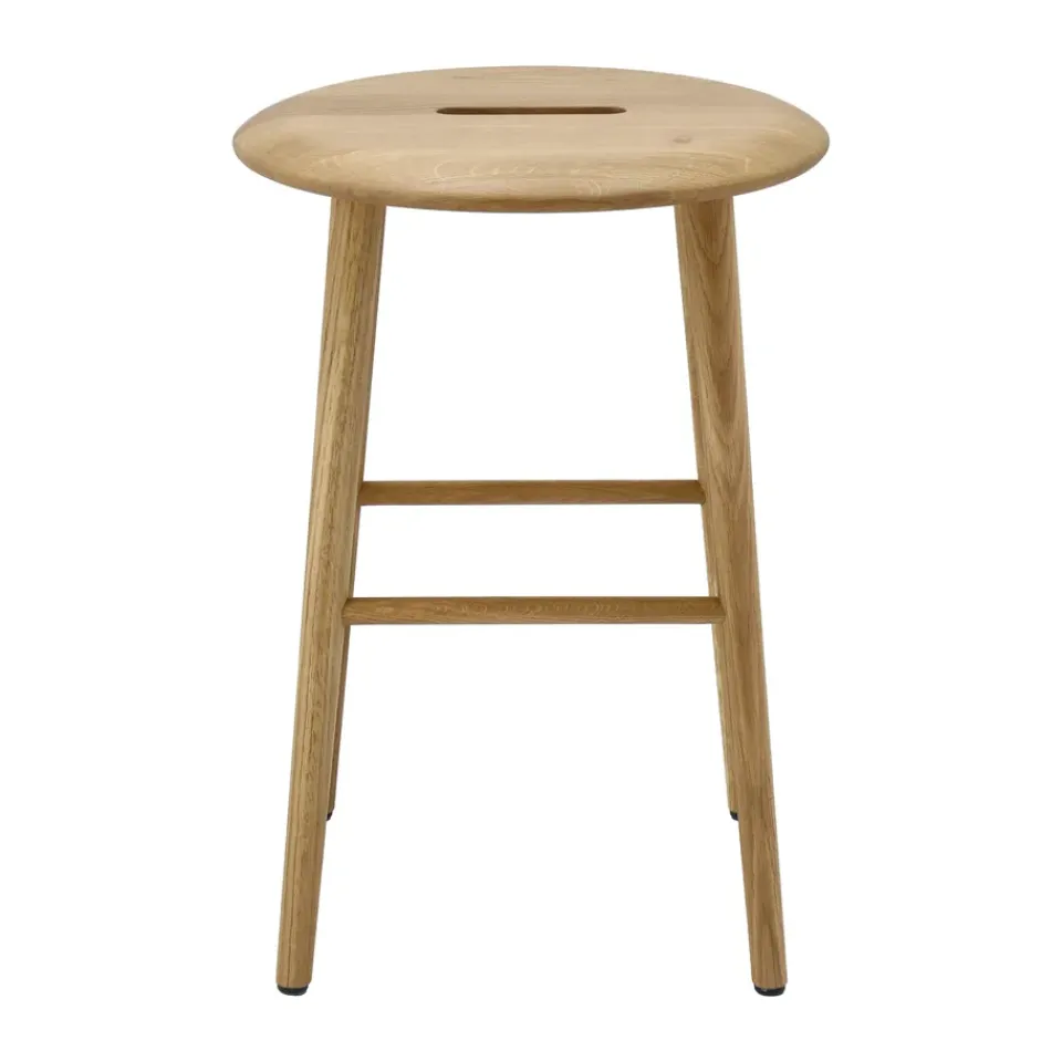 Stools^1898 Norrabo stool 53 cm, Natural lacquered oak Brown
