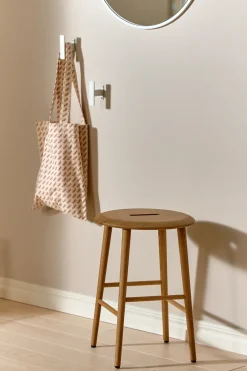 Stools^1898 Norrabo stool 53 cm, Natural lacquered oak Brown