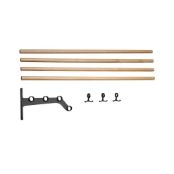 Essem Design Nostalgi 291 add-on hat shelf, Oak, black lacquered stand Beige