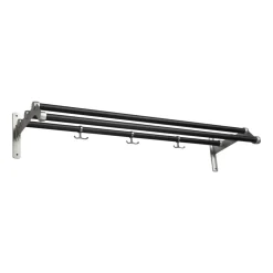 Hat Rack & Hat Shelves|Hat Rack & Hat Shelves^Essem Design Nostalgi 291 hat shelf 100 cm, Black-aluminum BlackSilver-coloured