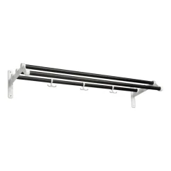Outlet Essem Design Nostalgi 291 hat shelf 100 cm, Black oiled oak-white BlackWhite
